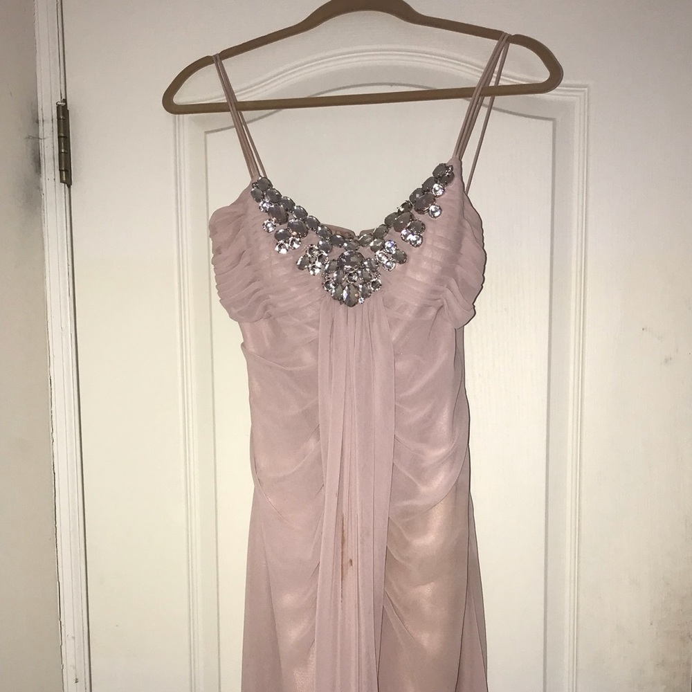 LM Collection Light Pink Jeweled Gown